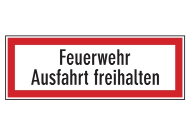 Feuerwehr Ausfahrt freihalten