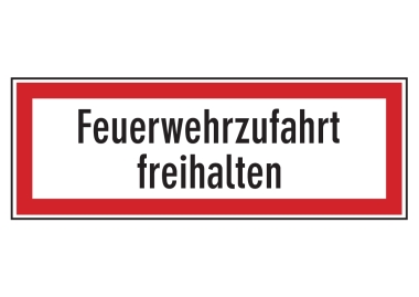 Feuerwehrzufahrt freihalten