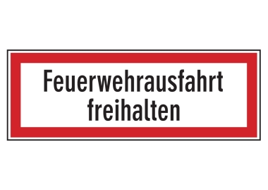 Feuerwehrausfahrt freihalten