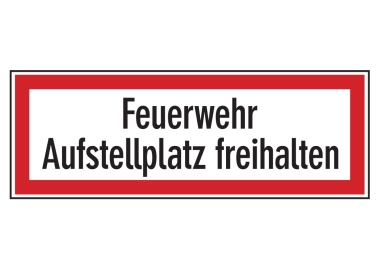 Feuerwehr Aufstellplatz freihalten