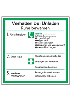 Verhalten bei Unfällen
