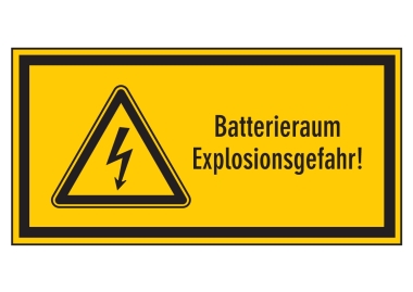 Batterieraum Explosionsgefahr!