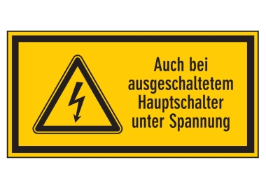 Auch bei ausgeschaltetem Hauptschalter unter Spannung!