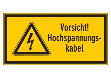 Vorsicht! Hochspannungskabel