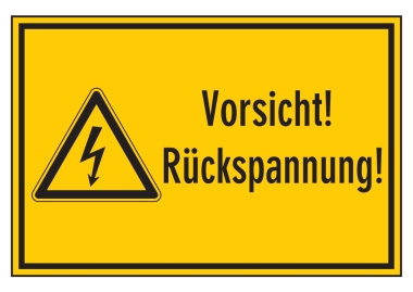 Vorsicht! Rückspannung!