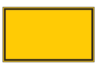 Warnschild gelb (leer)  mit Wunschtext
