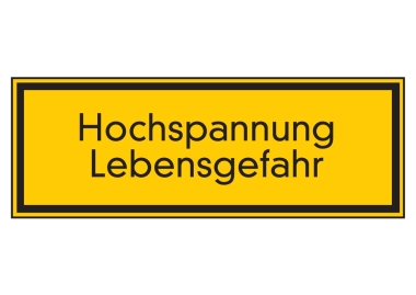 Hochspannung Lebensgefahr