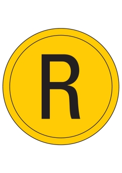 Tafel für eingeschränkt zulässige Fahrzeuge 'R'