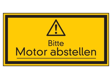 Bitte Motor abstellen