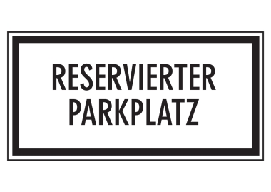 Reservierter Parkplatz