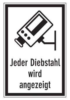 Jeder Diebstahl wird angezeigt