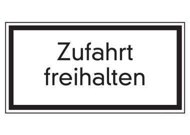 Zufahrt freihalten