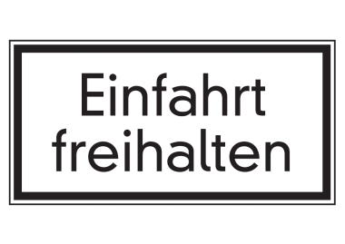 Einfahrt freihalten