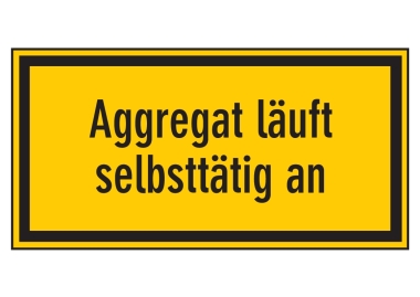 Aggregat läuft selbsttätig an