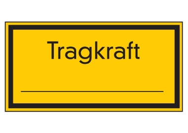 Tragkraft _____________ mit Wunschtext