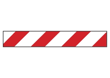 Warnstreifen rot/weiß rechts