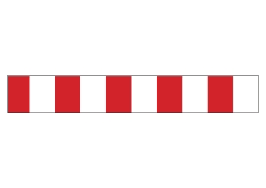 Warnstreifen rot/weiß gerade