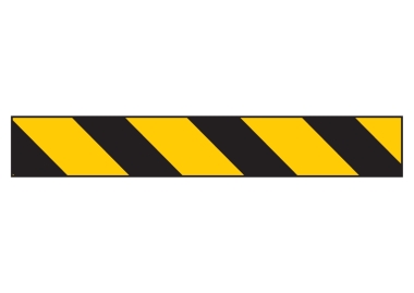 Warnstreifen gelb/schwarz links