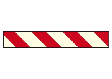 Warnstreifen rot/nachleuchtend links