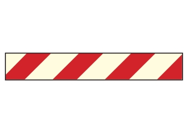 Warnstreifen rot/nachleuchtend rechts