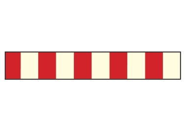 Warnstreifen rot/nachleuchtend gerade