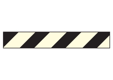 Warnstreifen schwarz/nachleuchtend rechts