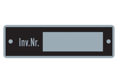 Metallschild Lagerprogramm 'Inv.Nr.'