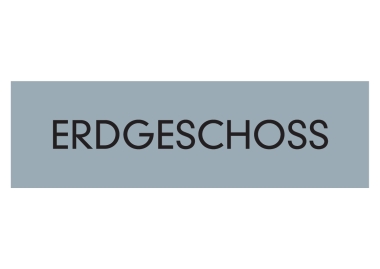 Stockwerkschild ERDGESCHOSS Alu selbstklebend
