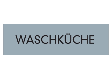 Stockwerkschild WASCHKÜCHE Alu selbstklebend