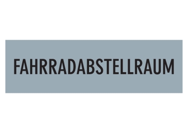 Stockwerkschild FAHRRADABSTELLRAUM Alu selbstklebend