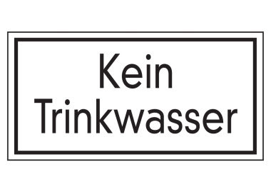 Kein Trinkwasser.