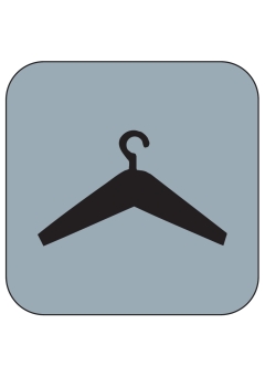 PVC-Piktogramm Symbol Garderobe