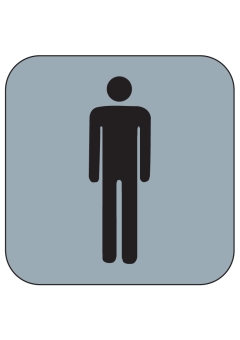 PVC-Piktogramm Symbol Herren