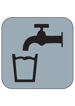 PVC-Piktogramm Symbol Trinkwasser