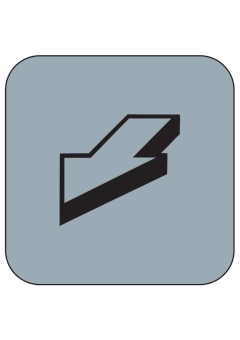 PVC-Piktogramm Pfeilsymbol links unten