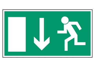 Rettungsweg-Notausgang (durch Ausgang links)