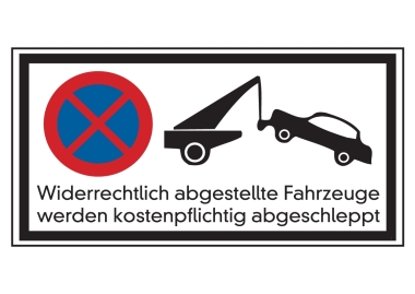 Widerrechtlich abgestellte Fahrzeuge werden kostenpflichtig abgeschleppt