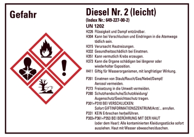 Diesel 10 Stück/Bogen