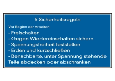 5 Sicherheitsregeln