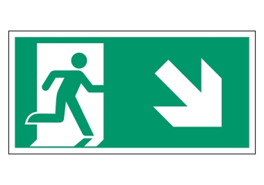Rettungsweg abwärts rechts