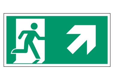 Rettungsweg aufwärts rechts