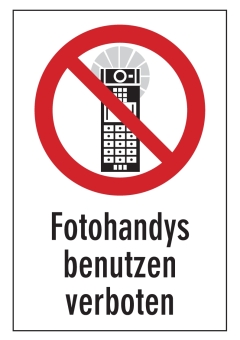 Fotohandys benutzen verboten