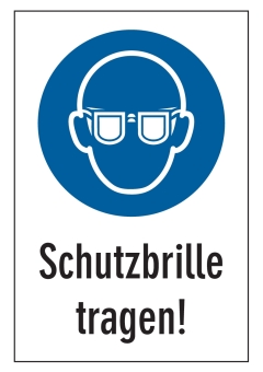 Schutzbrille tragen!