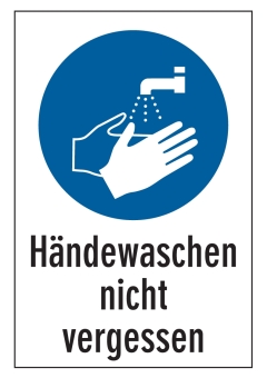 Händewaschen nicht vergessen