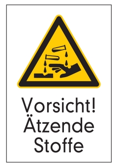 Vorsicht! Ätzende Stoffe