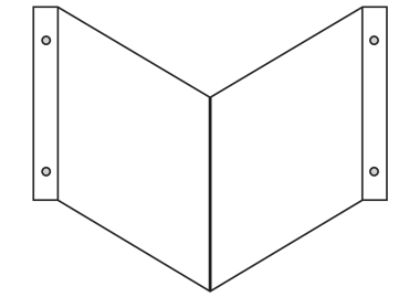 Winkelschild (leer)
