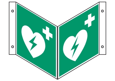 Winkelschild E010 Automatisierter externer Defibrillator