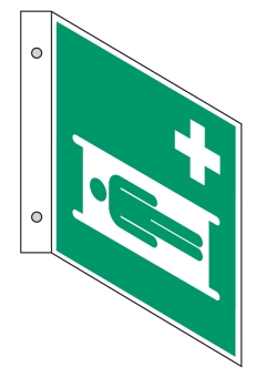 Fahnenschild E013 Krankentrage