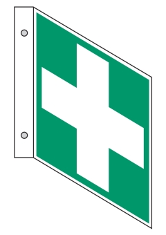Fahnenschild E003 Erste Hilfe