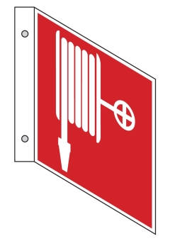 Fahnenschild Löschschlauch